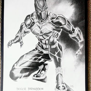 Black Panther Avenger Authentic Sketch Art